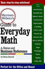 Cover of: Merriam-Webster's guide to everyday math by Burrell, Brian