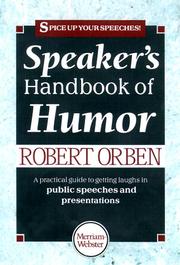 Cover of: Speaker's handbook of humor by Robert Orben