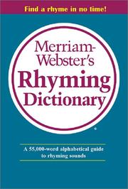Merriam-Webster's rhyming dictionary by No name