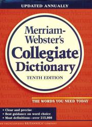 Cover of: Merriam-Webster's collegiate dictionary.