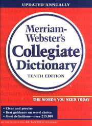 Cover of: Merriam-Webster's collegiate dictionary by 