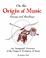 Cover of: On the origin of music