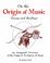 Cover of: On the Origin of Music