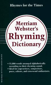 Cover of: Merriam-Webster's rhyming dictionary.