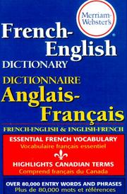 Cover of: Merriam-Webster's French-English dictionary. by 