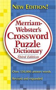 Cover of: Merriam-Webster's crossword puzzle dictionary.