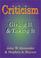 Cover of: Criticism. Giving It & Taking It.