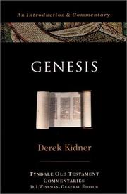 Cover of: Genesis (The Tyndale Old Testament Commentary Series) by Derek Kidner