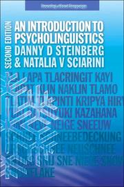 Cover of: An Introduction to Psycholinguistics | 