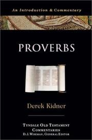 Cover of: Proverbs | Derek Kidner