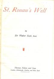 Cover of: St. Ronan's Well by Sir Walter Scott