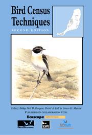 Cover of: Bird Census Techniques by Colin J. Bibby, Neil D. Burgess, David A. Hill