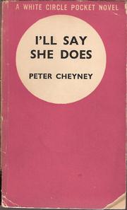 I'll say she does by Peter Cheyney