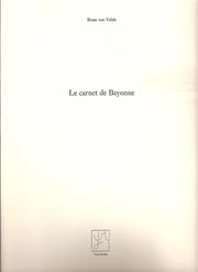 Cover of: Le carnet de Bayonne