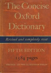 Cover of: The concise Oxford dictionary of current English by H. W. Fowler