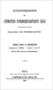 Cover of: Sitzungsberichte der Kaiserlichen Akademie der Wissenschaften, Mathematisch-naturwissenschaftliche Classe by 