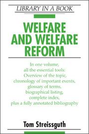 Cover of: Welfare and welfare reform