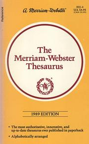 Cover of: The Merriam Webster Thesaurus