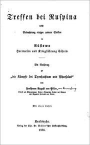 Cover of: Treffen bei Ruspina by von Freiherrn August von Göler, ...