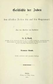 Geschichte der Juden by Heinrich Hirsch Graetz