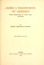 James S. Wadsworth of Geneseo by Henry Greenleaf Pearson