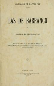 Cover of: Las de barranco: comedia en cuatro actos