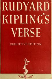 Cover of: Rudyard Kipling's verse by Rudyard Kipling