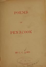 Cover of: Poems of Penacook. | Charles Chase Lord