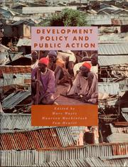 Cover of: Development policy and public action by edited by Marc Wuyts, Maureen Mackintosh, and Tom Hewitt for an Open University course team.