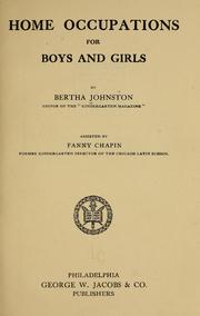 Cover of: Home occupations for boys and girls