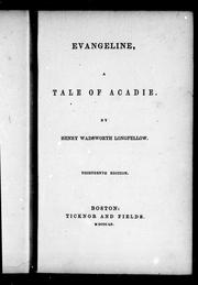 Cover of: Evangeline by Henry Wadsworth Longfellow