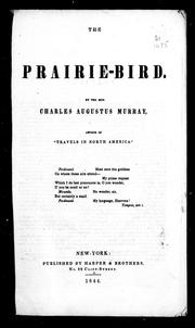 Cover of: The prairie-bird | Sir Charles Augustus Murray