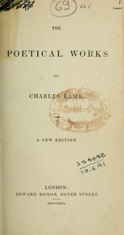 Cover of: Poetical works