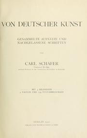 Cover of: Von deutscher Kunst: gesammelte Aufsätze und nachgelassene Schriften