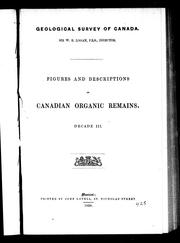 Cover of: Figures and descriptions of Canadian organic remains | J. W. Salter