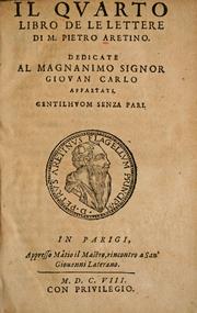 Cover of: Del primo [-sesto] libro de le lettere di M. Pietro Aretino