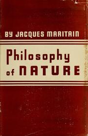 Cover of: Philosophy of nature