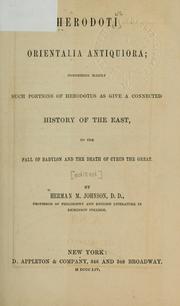 Cover of: Orientalia antiquiora by Herodotus