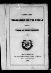 Cover of: Chambers's information for the people: a popular encyclopædia