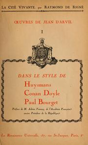 Cover of: Dans le style de Huysmans