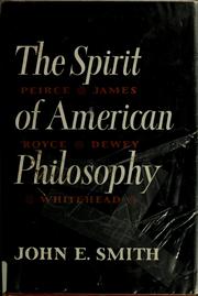 Cover of: The spirit of American philosophy. by John Edwin Smith