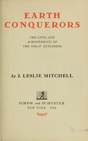 Cover of: Earth conquerors by James Leslie Mitchell