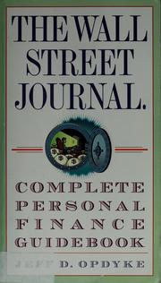 Cover of: The Wall Street journal: complete personal finance guidebook