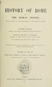 Cover of: History of Rome and of the Roman people, from its origin to the Invasion of the Barbarians by Victor Duruy