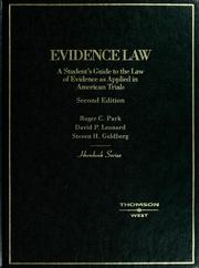 Cover of: Evidence law by Roger Park