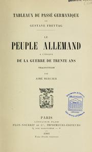 Cover of: Le Peuple allemand à l'époque de la guerre de Trente ans