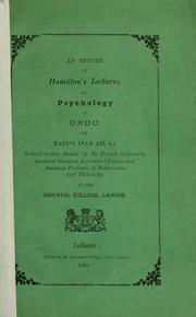 Risālah 'ilm al-nafs va-al-quvā by Hamilton