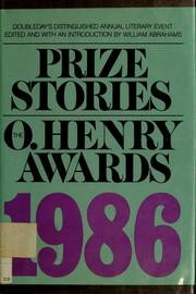 Cover of: Prize stories 1986 by William Miller Abrahams