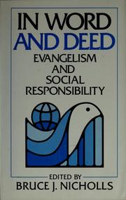 Cover of: In word and deed: evangelism and social responsibility