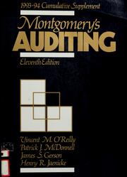 Cover of: Montgomery's auditing, eleventh edition.